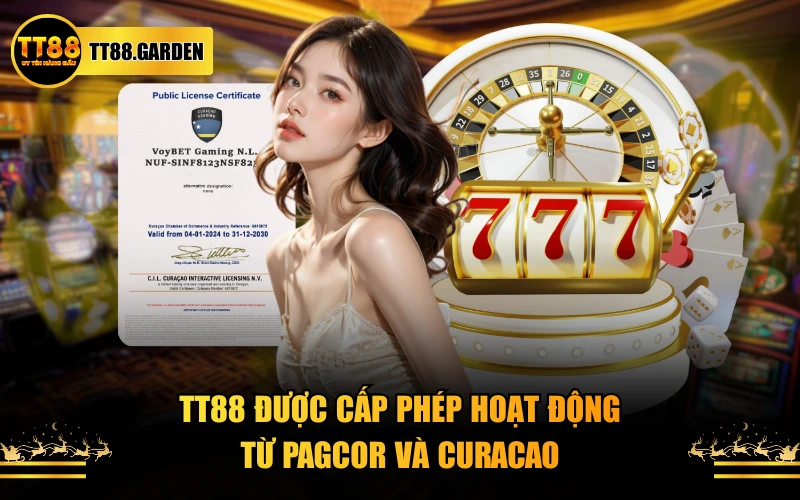 TT88 được cấp phép hoạt động từ PAGCOR và Curacao